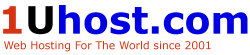 Logo of 1Uhost.com, a hosting company