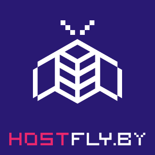 Logo of HostFly.by, a hosting company