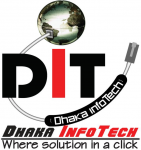 Logo of Dhaka InfoTech, a hosting company