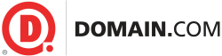 Logo of Domain.com, a hosting company