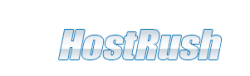 Logo of HostRush, a hosting company