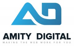 Logo of Amity Digital, a hosting company