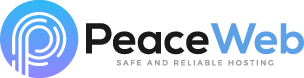 Logo of PeaceWeb, a hosting company