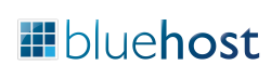 Logo of Bluehost, a hosting company