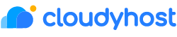 Logo of CloudyHost, a hosting company