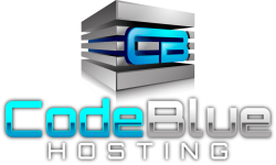 Logo of Code Blue Hosting, a hosting company