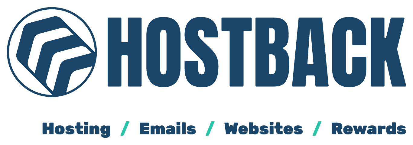 Logo of HostBack, a hosting company