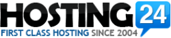 Logo of Hosting24.com, a hosting company