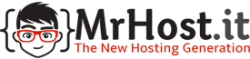 Logo of MrHost.it, a hosting company