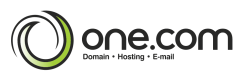 Logo of One.com, a hosting company