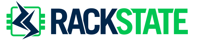 Logo of RackState, a hosting company