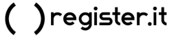 Logo of Register.it, a hosting company