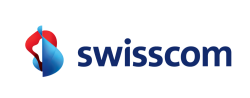 Logo of Swisscom, a hosting company