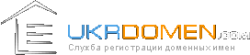 Logo of UkrDomen, a hosting company