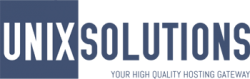 Logo of Unix-Solutions BVBA, a hosting company