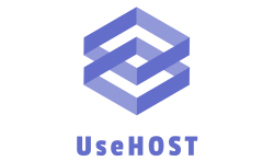 Logo of useHost, a hosting company