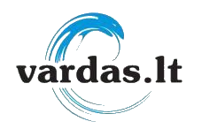 Logo of Vardas.lt, a hosting company