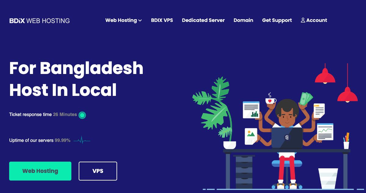 Homepage of BDIX WEB HOSTING hosting