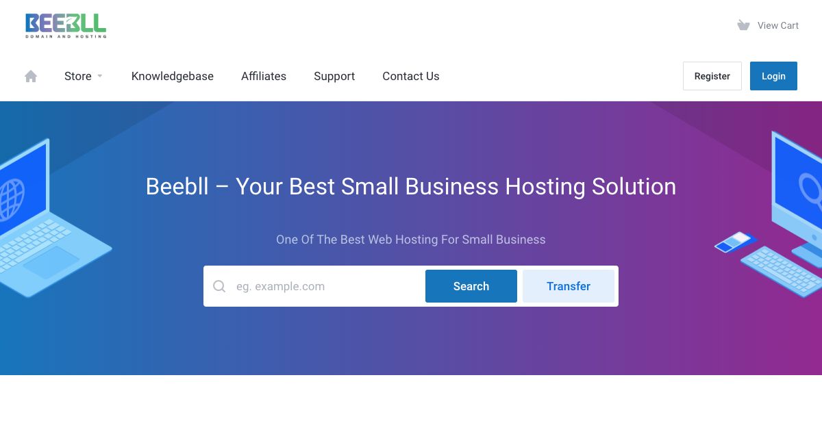 Homepage of Beebll hosting