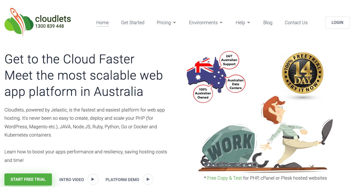 Homepage of Cloudlets hosting