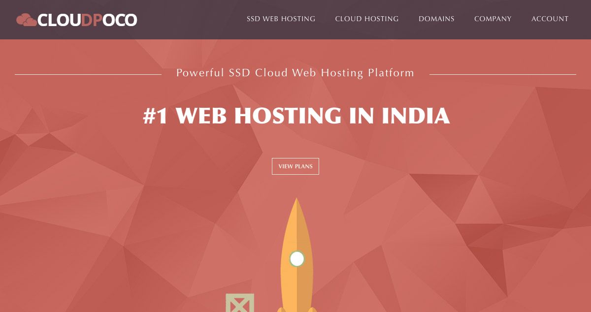 Homepage of CloudPoco hosting