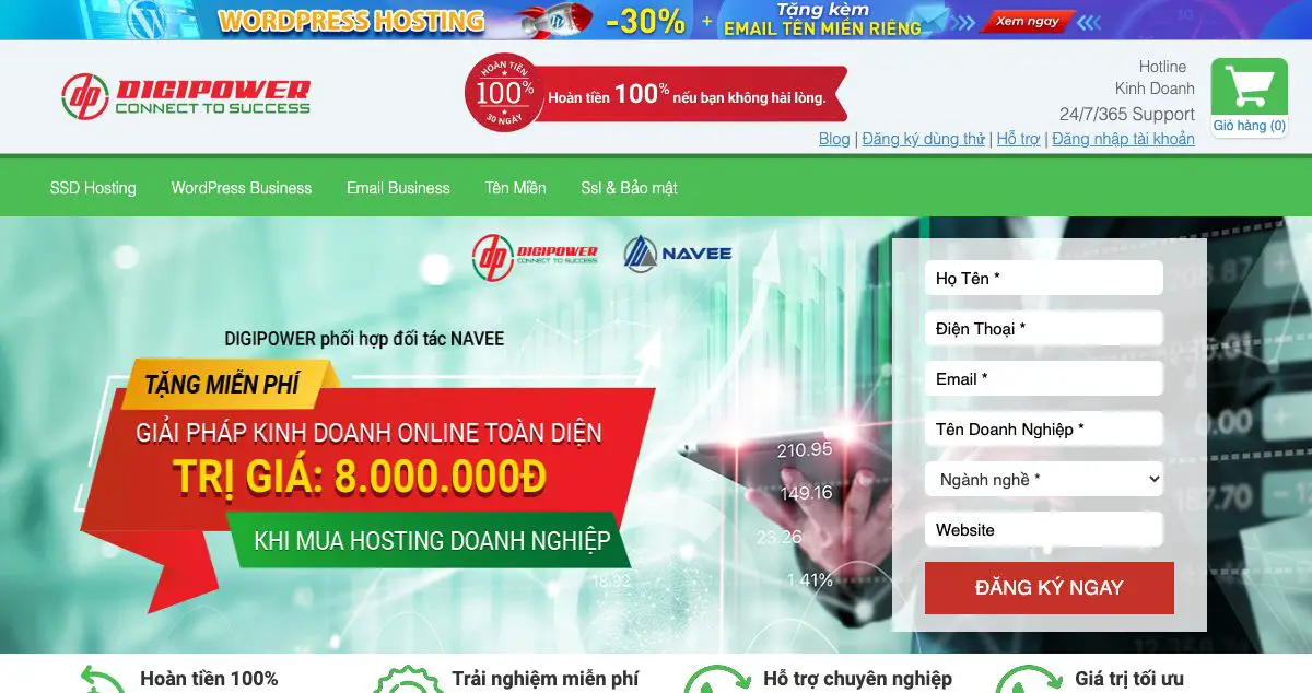 Homepage of Digipower hosting