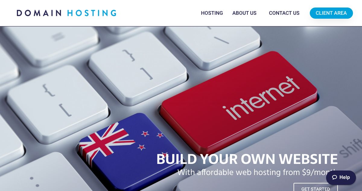 Homepage of Domain Hosting hosting