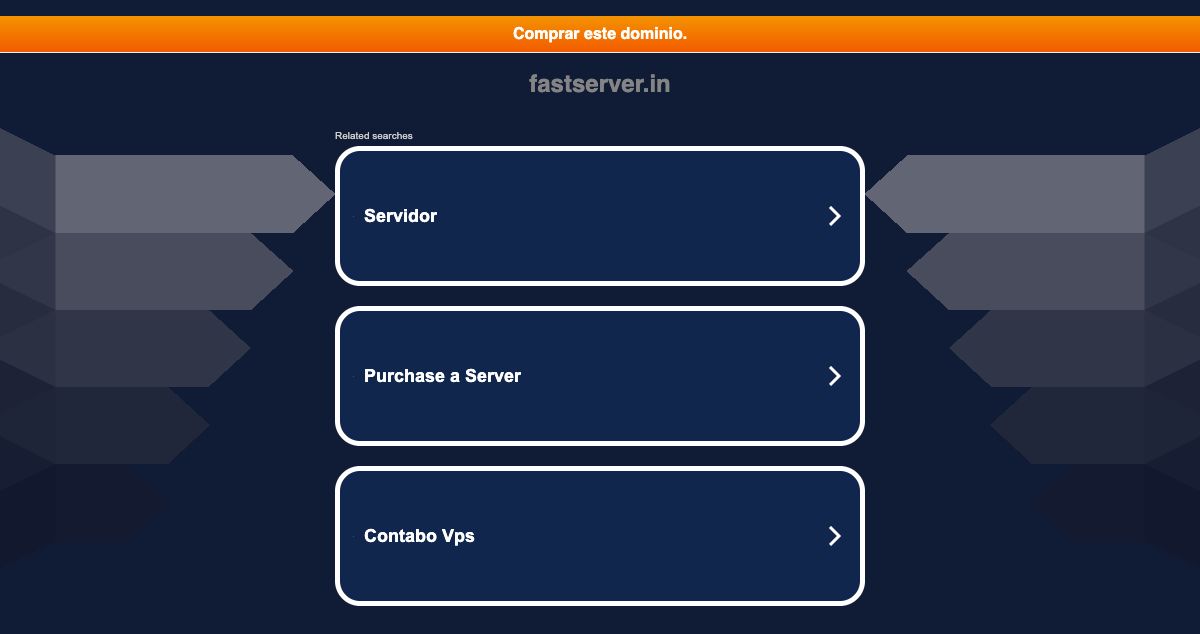 Homepage of FASTSERVER hosting