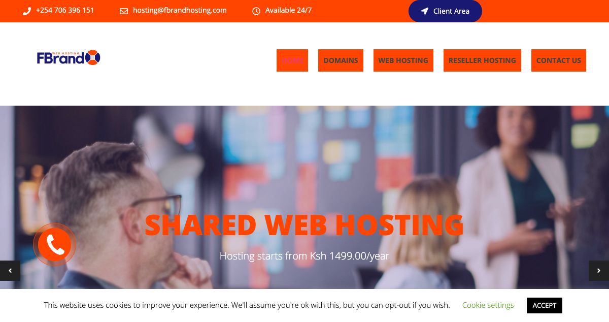 Homepage of Fbrand Web Hosting hosting