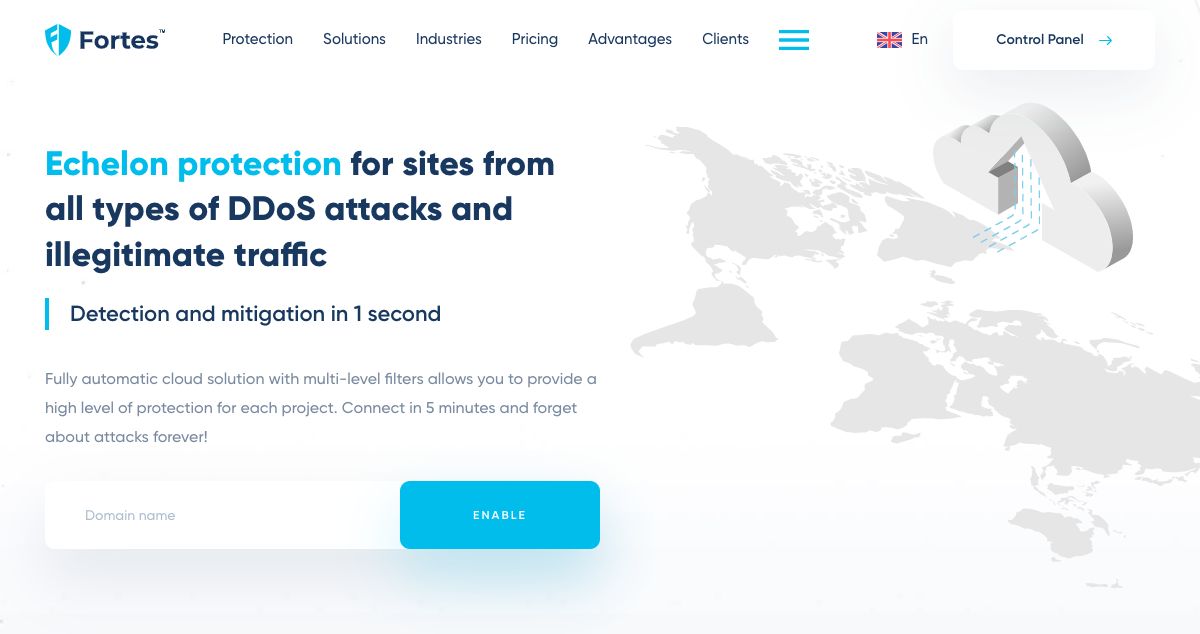 Homepage of FORTES.PRO hosting