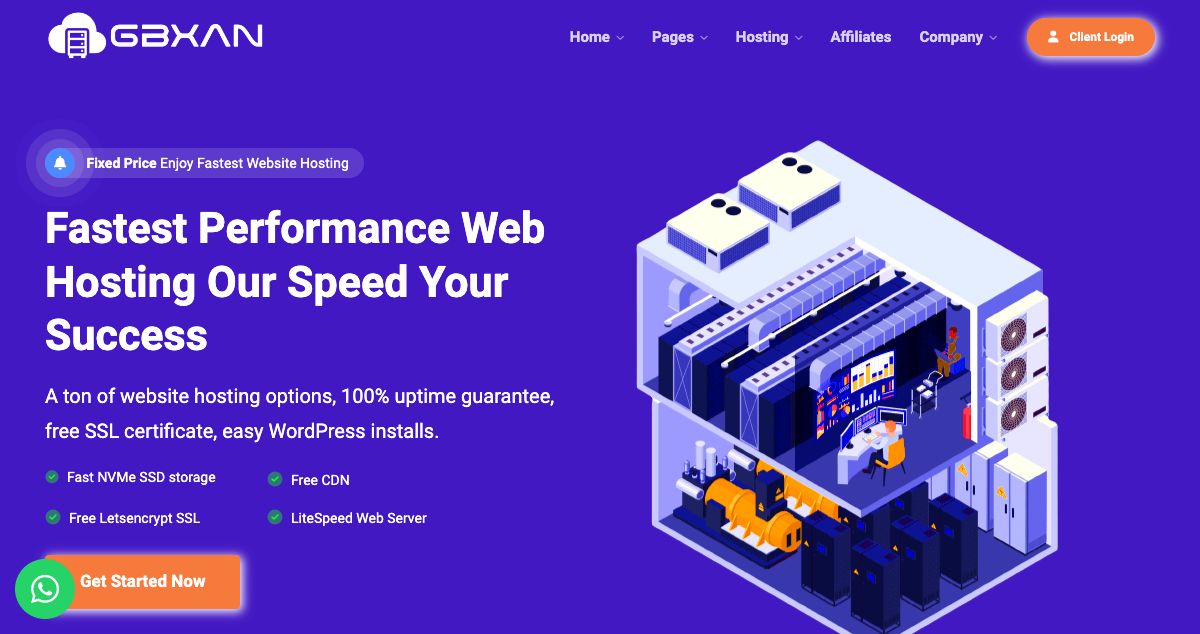 Homepage of GBXAN hosting