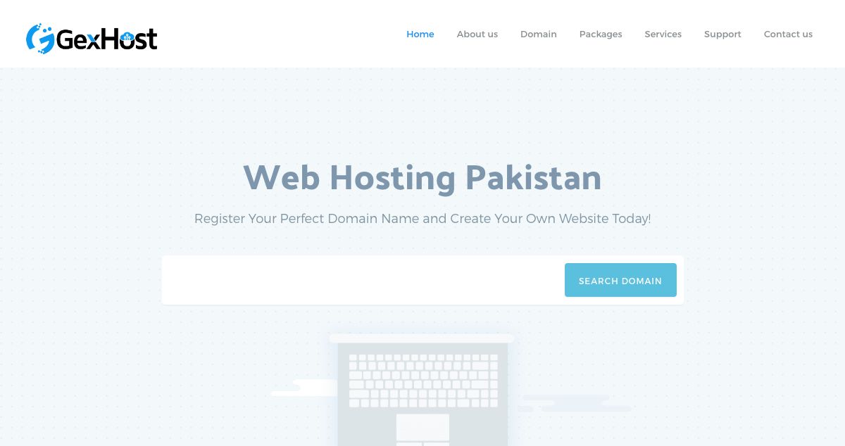 Homepage of GexHost hosting