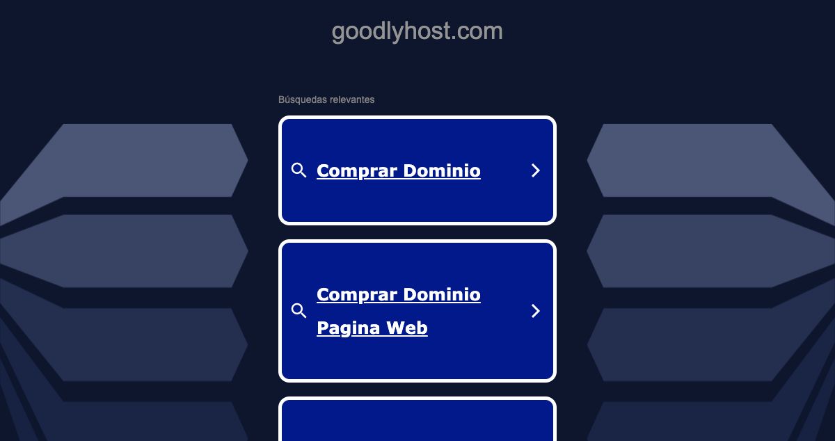 Homepage of GoodlyHost hosting