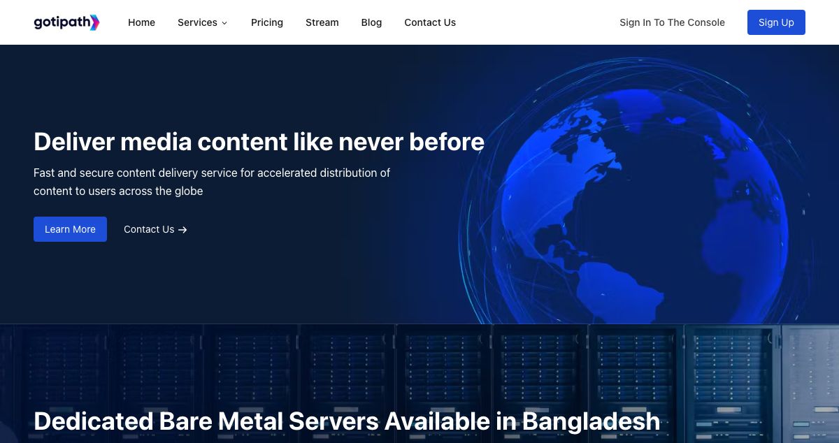 Homepage of Gotiapth hosting