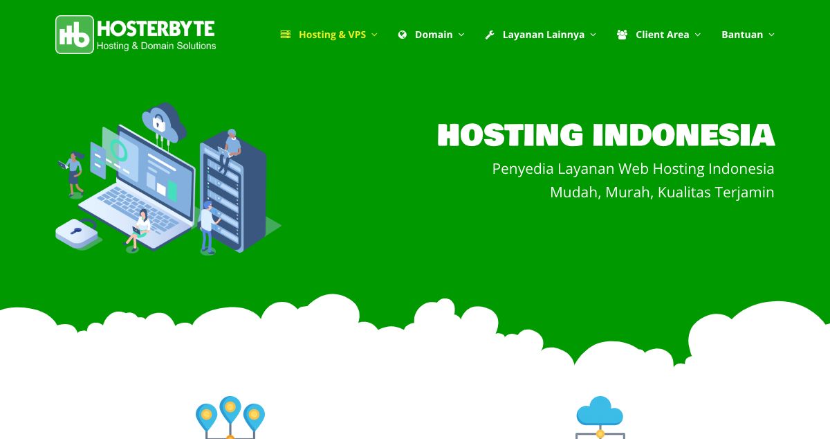 Homepage of Hosterbyte Hosting & Domain hosting