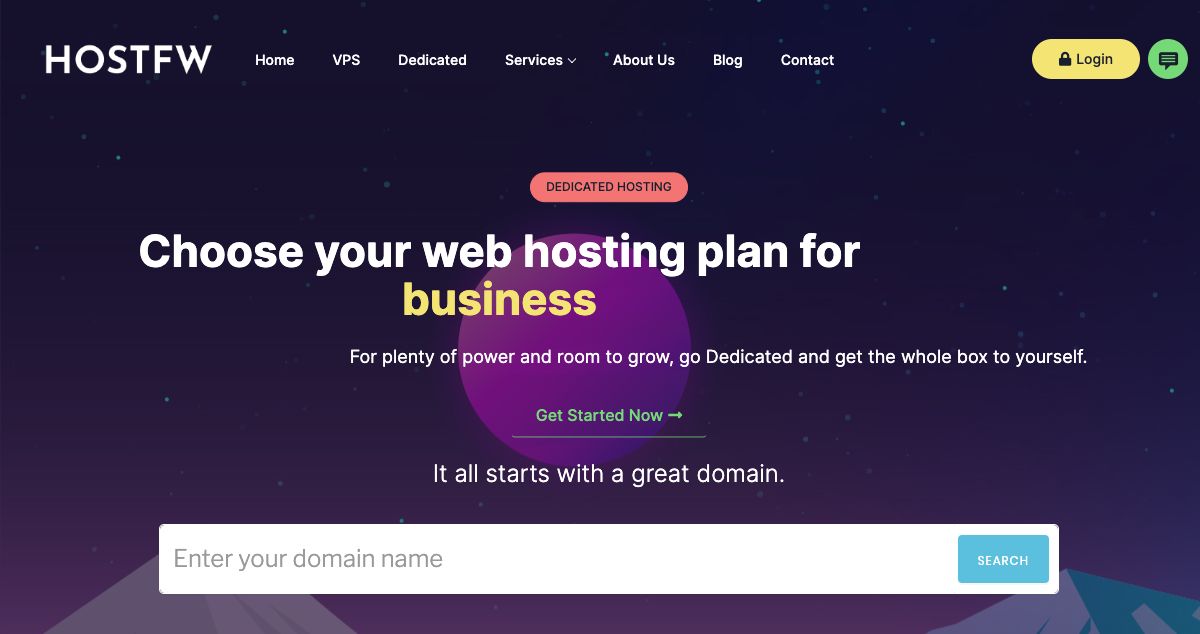 Homepage of Host For Website hosting