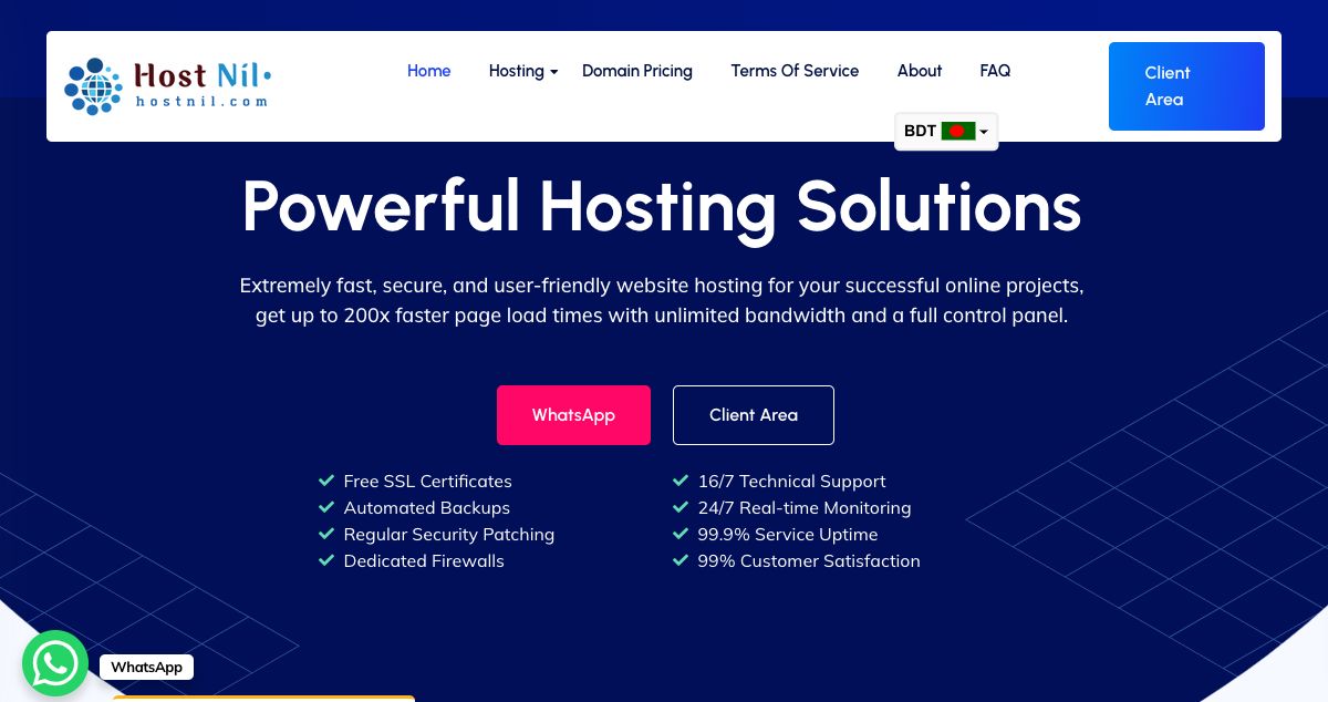 Homepage of Host Nil• hosting