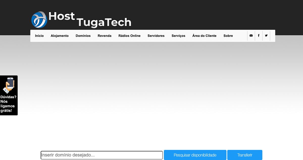 Homepage of Host TugaTech hosting