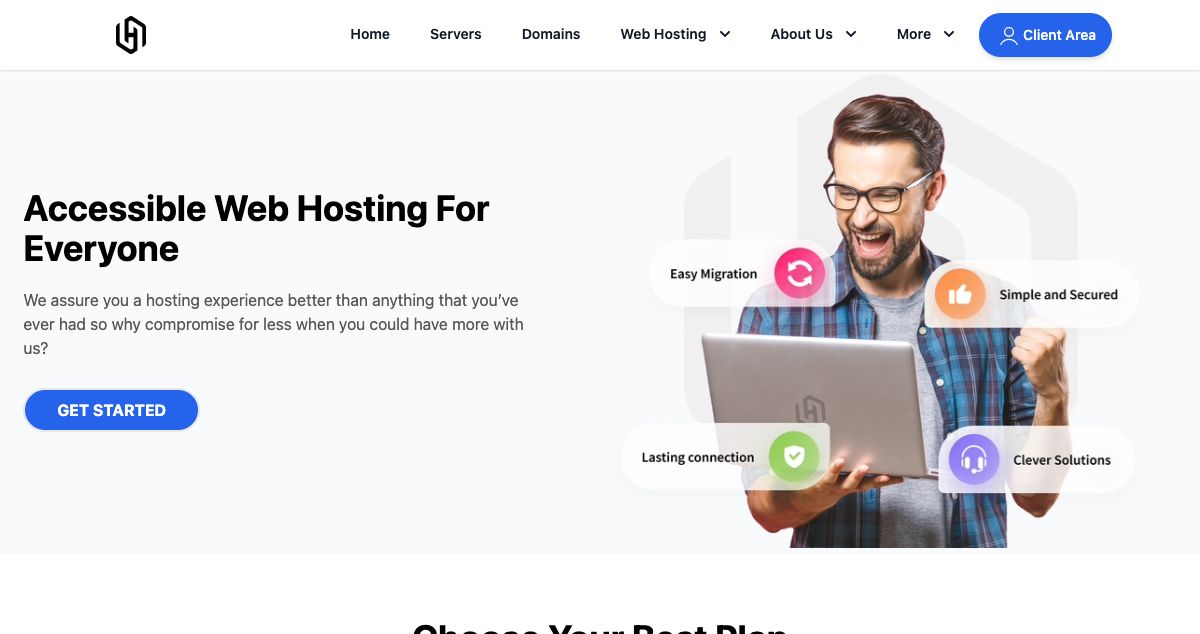 Homepage of Hostylus hosting