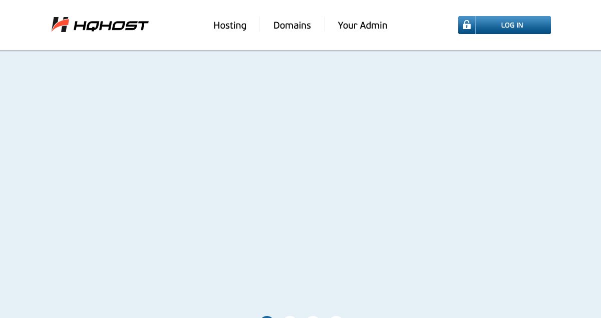 Homepage of HQhost hosting