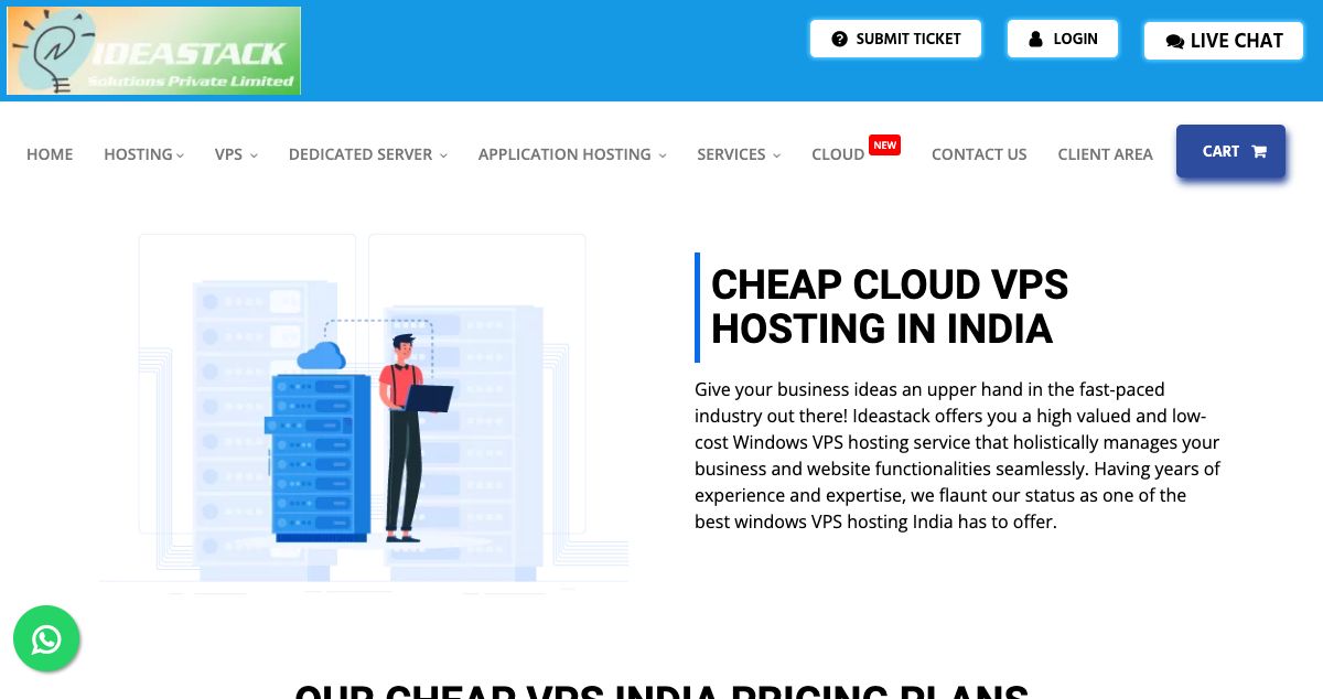 Homepage of Ideastack hosting