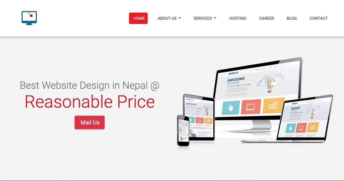 Homepage of IT Traders Nepal hosting