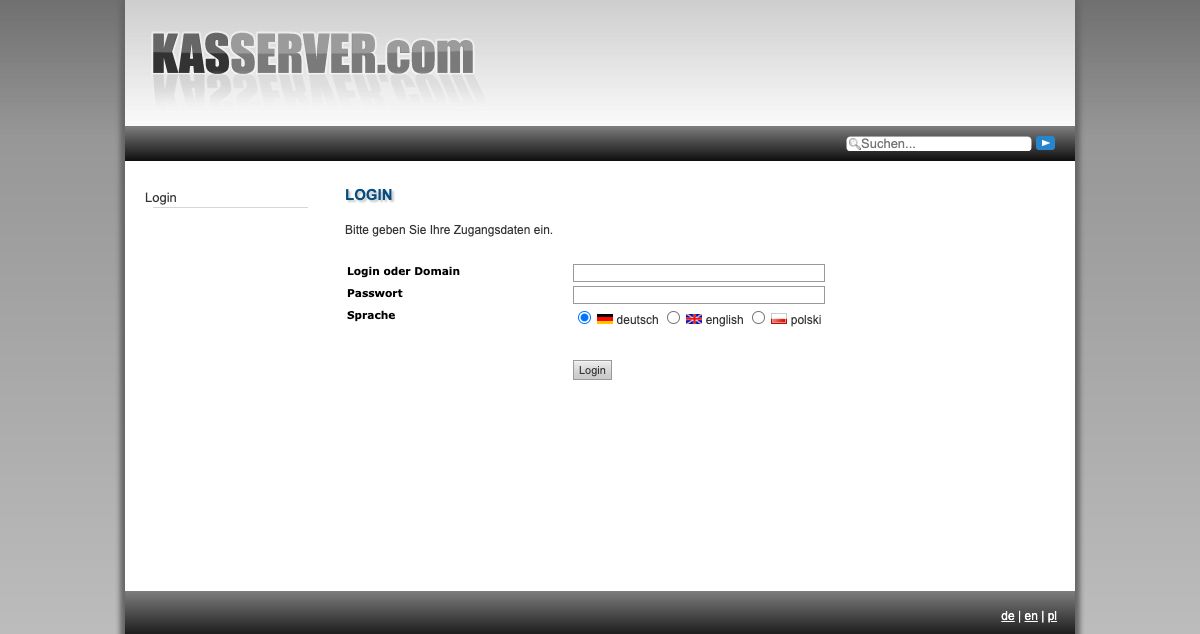 Homepage of KasSever hosting