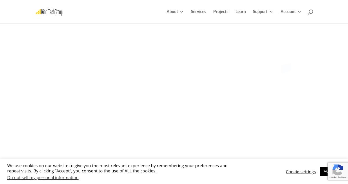 Homepage of Kind TechGroup hosting
