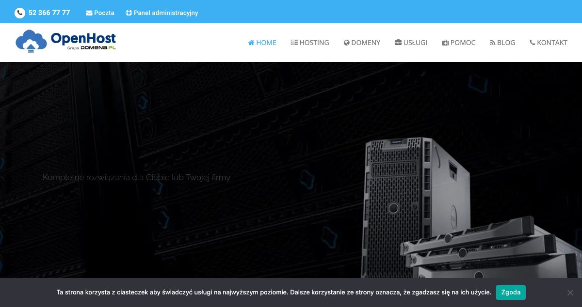 Homepage of Klatka.pl hosting