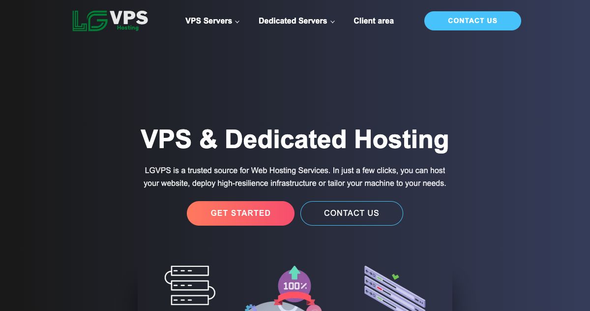 Homepage of LGVPS.COM Hosting hosting