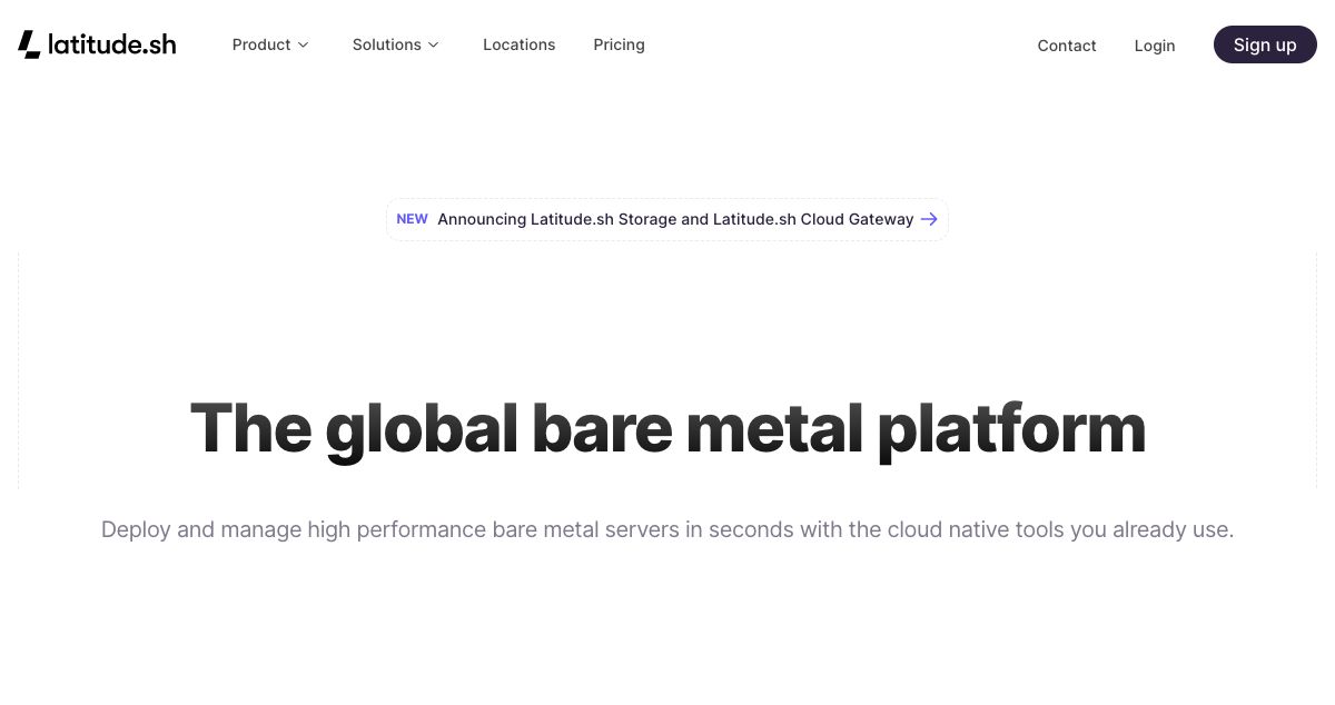 Homepage of Maxihost Bare Metal hosting