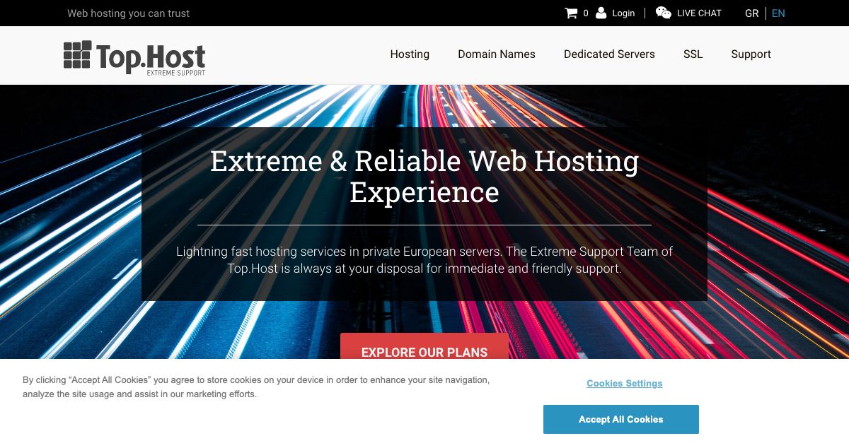 Homepage of MultiHosting hosting