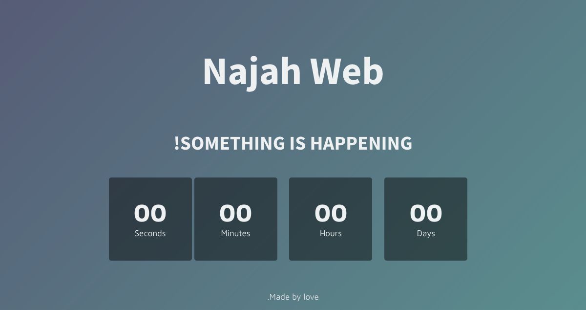 Homepage of Najahweb hosting