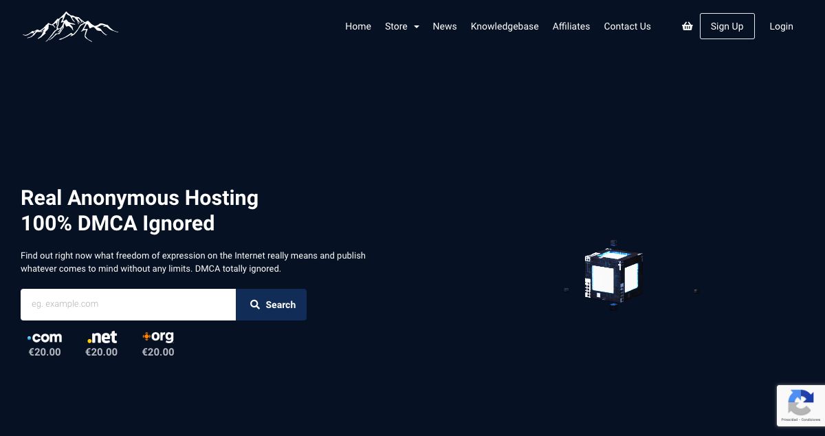 Homepage of Offshore-Hosting hosting